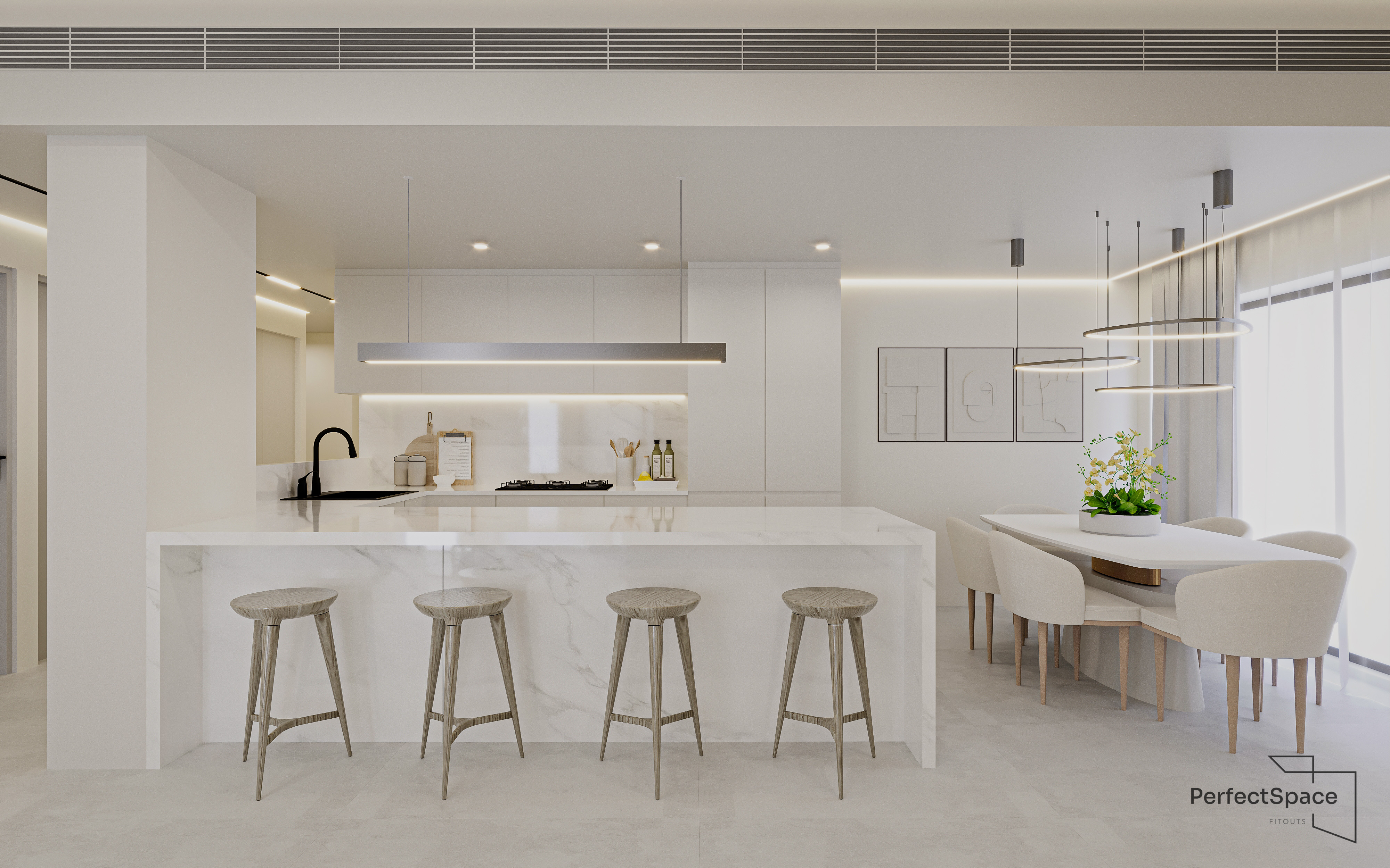 Greens 3-Bedroom Apartment - architecture project in The Greens, Dubai, designed by Ajsa Avdovic Architect