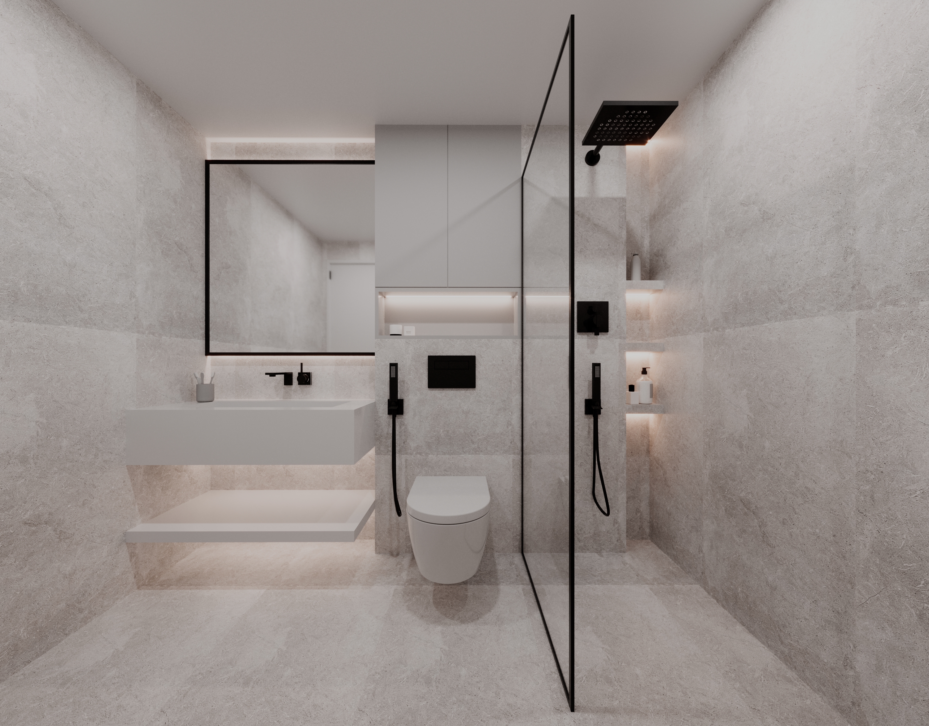 Greens Bathroom Collection - architecture project in The Greens, Dubai, designed by Ajsa Avdovic Architect