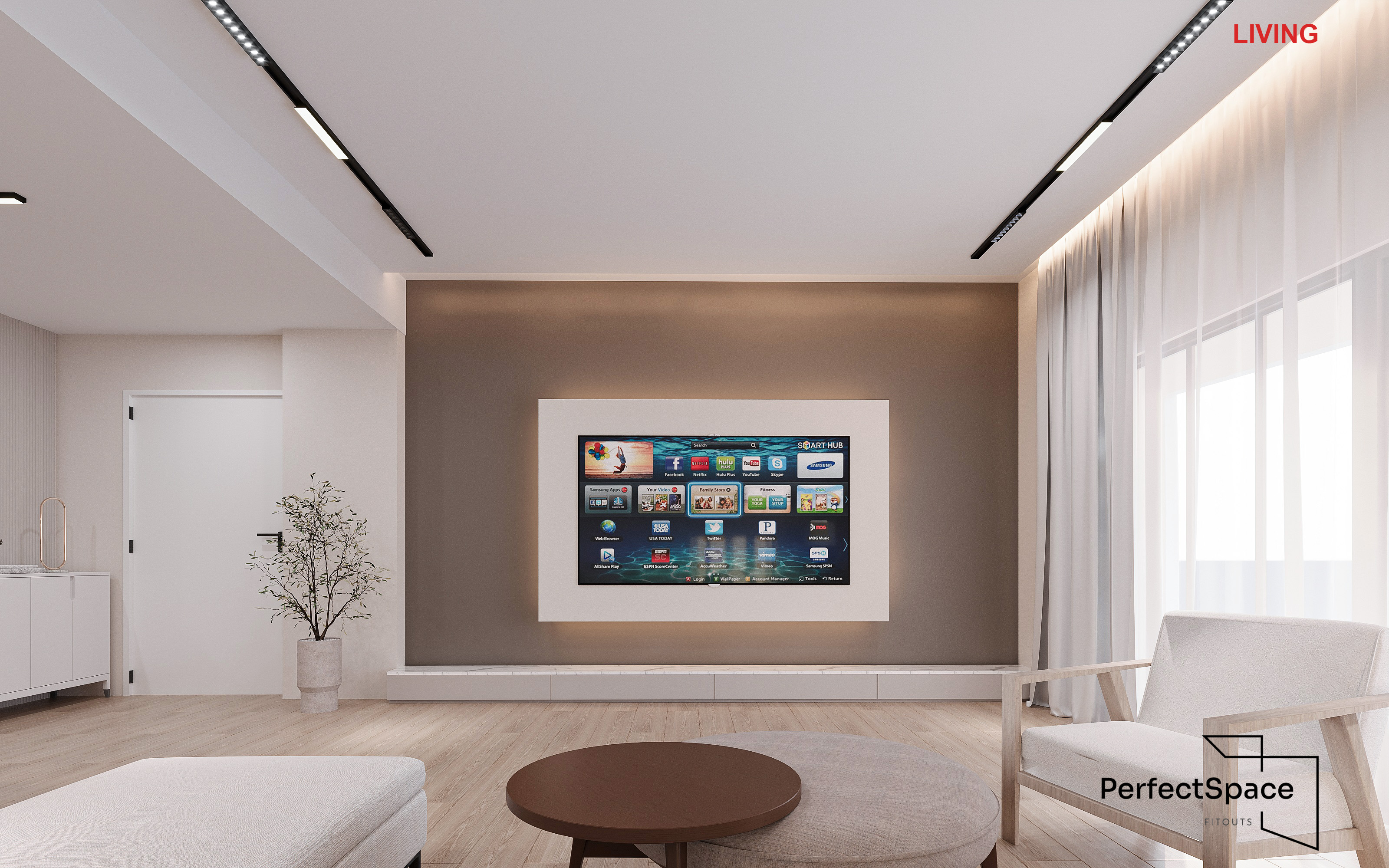 Shoreline 1-Bedroom Apartment - architecture project in Dubai, designed by Ajsa Avdovic Architect